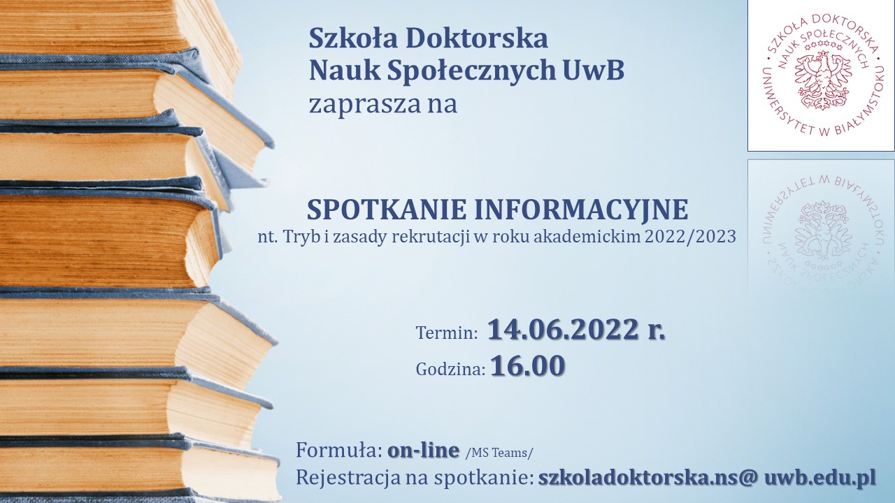 Szkoa Doktorska Nauk Spoecznych UwB rekrutacja II