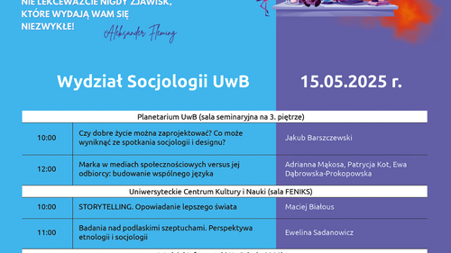 Socjologia zaskakuje! Zobacz, co przygotowała na XXI Podlaski Festiwal Nauki i Sztuki — i nie przegap!